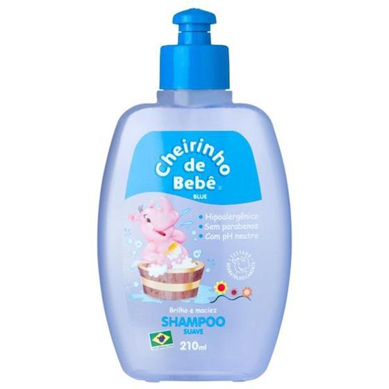 Imagem de Shampoo Cheirinho de Bebê 430ml + Condicionador 210ml Azul