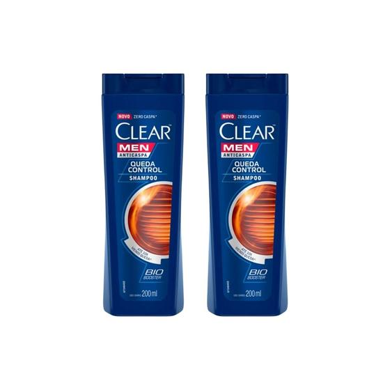 Imagem de Shampoo Clear 200ml Controle Queda Men-Kit C/2un