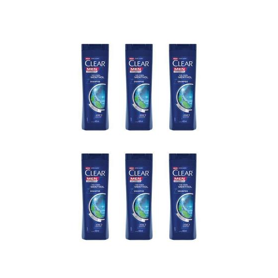 Imagem de Shampoo Clear 400Ml Ice Cool Menthol - Kit Com 6Un