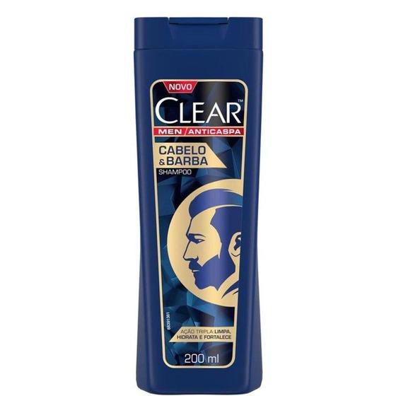 Imagem de Shampoo Clear Men Anticaspa Cabelo e Barba 200ml