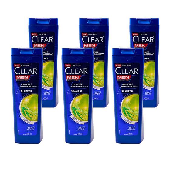 Shampoo Clear Men Anticaspa Controle e Alívio da Coceira Eucalipto e