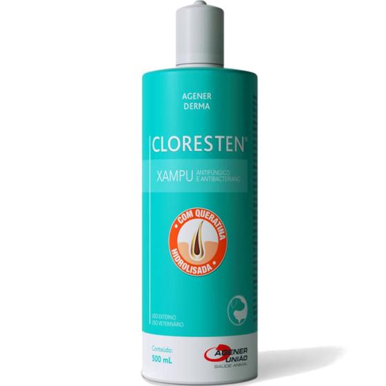 Shampoo Cloresten Antifúngico e Bacteriano Dr.Clean Cães e Gatos 500ml