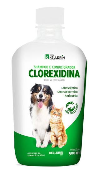 Imagem de Shampoo Clorexidina 2% Shampoo e Condicionador Para Cães e Gatos 500ml