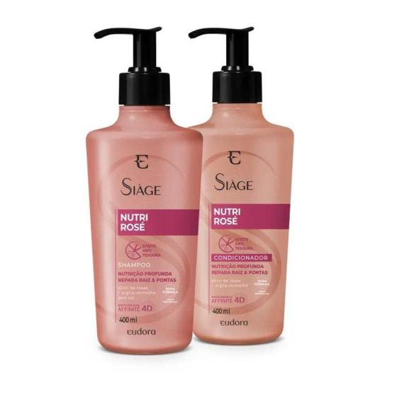 Imagem de Shampoo + Condicionador 400Ml Siage Eudora Nutri Rose