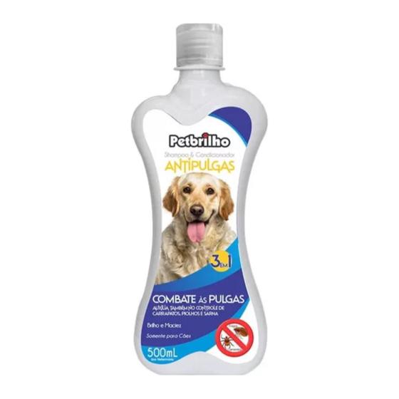 Imagem de Shampoo Condicionador Anti Pulgas 3 Em 1 Petbrilho 500ml