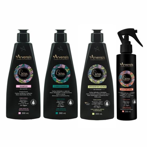 Imagem de Shampoo + Condicionador +Ativador +Spray Arvensis Crespos