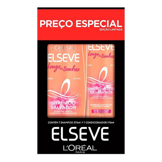 Imagem de Shampoo + Condicionador Elseve Longo dos Sonhos 375ml+170ml Preço Especial