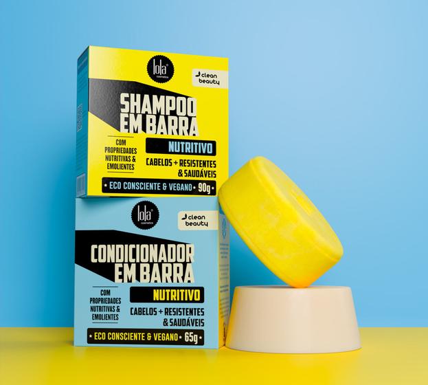 Shampoo + condicionador em barra nutritivo lola Lola Cosmetics Kit