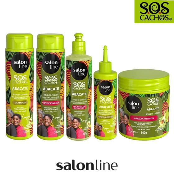 Shampoo Condicionador Gel Ativador De Cachos Mascara Nutritiva Tonico Salon Line Abacate Kit De Tratamento Para Cabelos Magazine Luiza