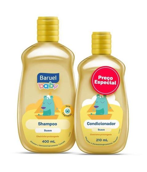 Imagem de Shampoo + condicionador infantil baby suave - baruel