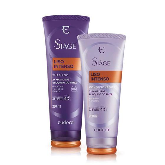 Shampoo + Condicionador Liso Intenso 4D - Eudora Menor preço em Shampoo + Condicionador Liso Intenso 4D - Eudora
