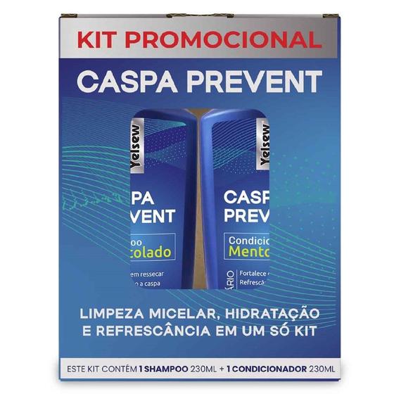 Imagem de Shampoo + Condicionador Mentolado Caspa Prevent 230ml  - Yelsew