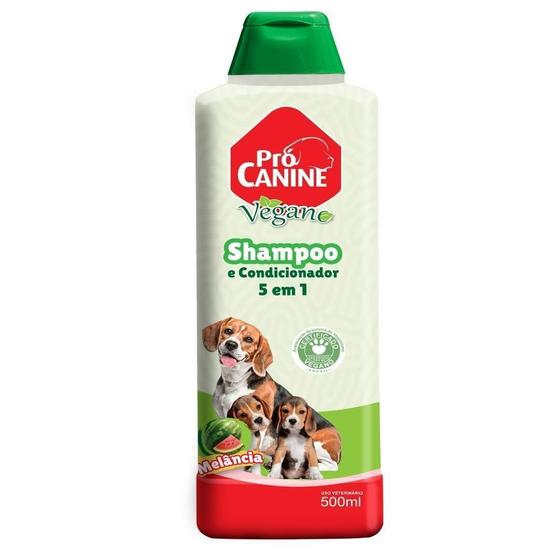 Imagem de Shampoo Condicionador Pet 5 Em 1 Vegano 500Ml - Melância