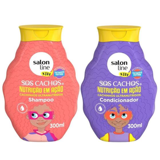 Shampoo + Condicionador Salon Line Kids Nutrição Em Ação - Kit Shampoo ...