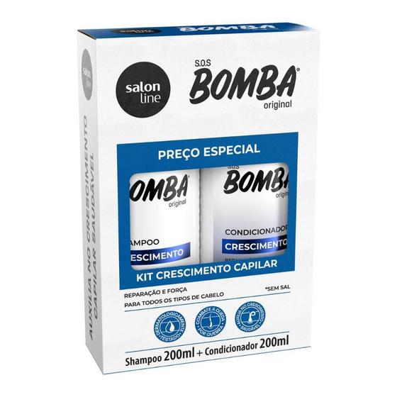 Imagem de Shampoo + Condicionador Salon Line Sos Bomba Crescimento 200ml