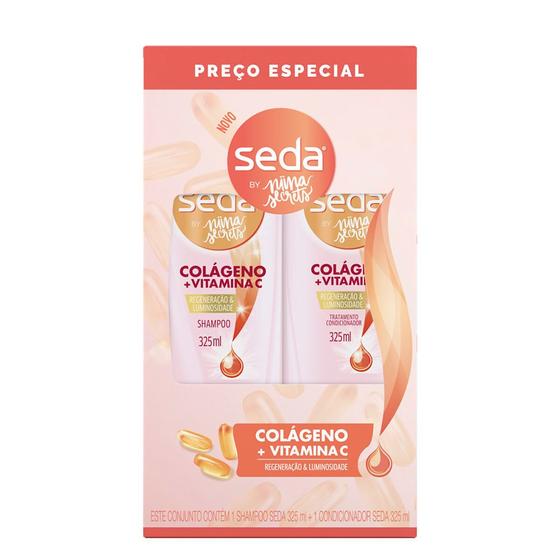 Imagem de Shampoo + Condicionador Seda Colágeno e Vitamina C