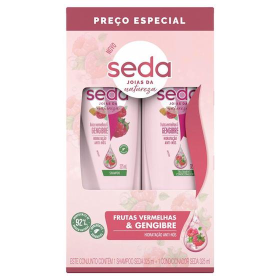 Imagem de Shampoo + Condicionador Seda Frutas Vermelhas e Gengibre 325ml cada