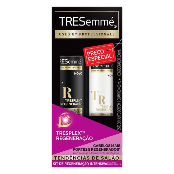 Shampoo + Condicionador TRESemmé TRESplex Regeneração 400ml+200ml Menor preço em Shampoo + Condicionador TRESemmé TRESplex Regeneração 400ml+200ml