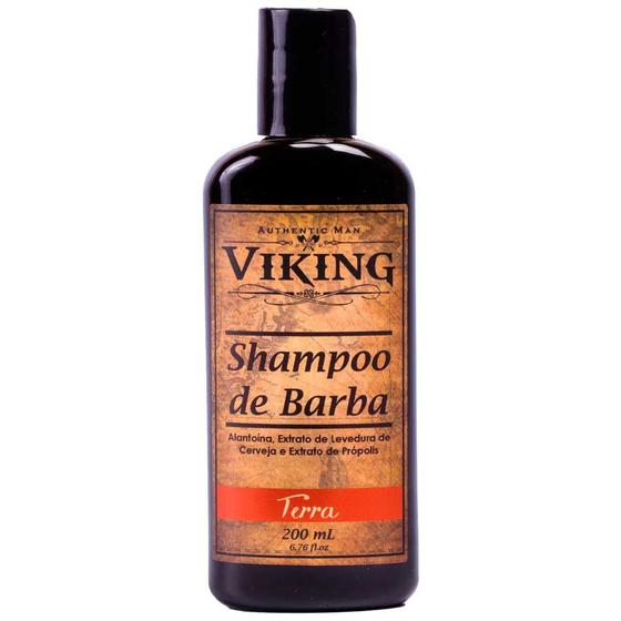 Imagem de Shampoo de Barba Terra Hidratante Limpeza Profunda 200mL Viking