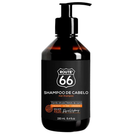 Imagem de Shampoo de Cabelo Route 66 Antipoluição com Carvão Ativado 250mL Viking
