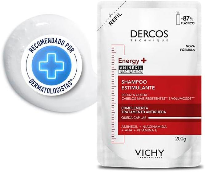 Imagem de Shampoo dercos energy+ 200ml refil