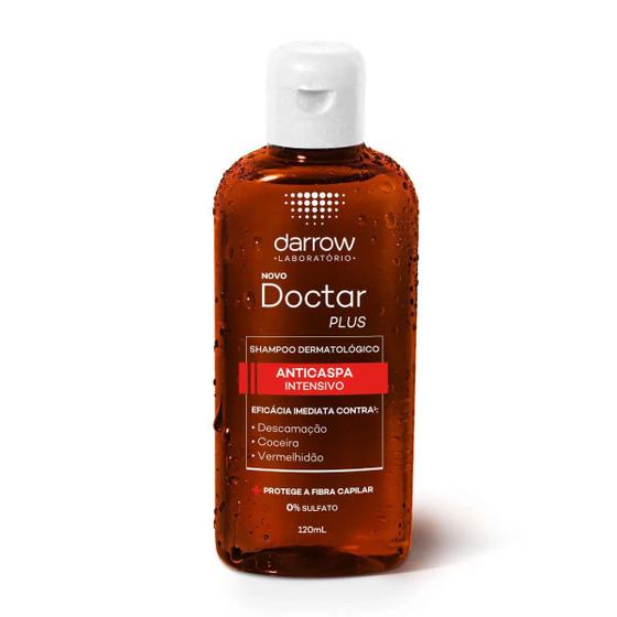 Imagem de Shampoo Dermatológico Darrow Anti Caspa Intensivo Doctar Plus 120ml Eficácia Imediata Contra Descamação Coceira
