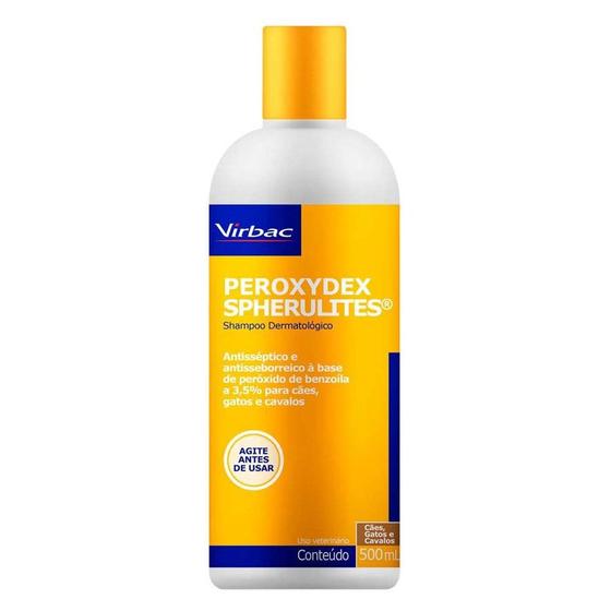 Imagem de Shampoo Dermatológico Virbac Peroxydex 500 mL Cães Gatos Cavalos