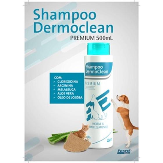 Shampoo dermoclean premium 500ml clorexidina provets simões PROVES