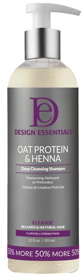Imagem de Shampoo Design Essentials com Proteína de Aveia e Henna - 946ml - Limpeza Profunda
