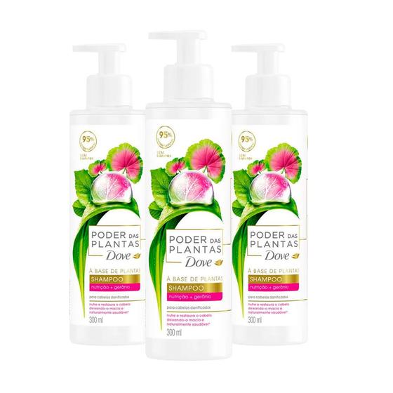 Shampoo Dove Poder das Plantas Purificação Nutrição + Gerânio 300ml