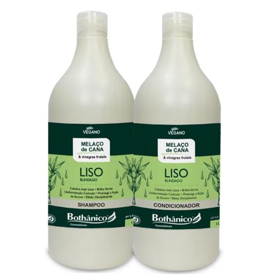 Imagem de Shampoo e Cond Liso Blindado Bothânico 1 Lt Cabelos + Lisos