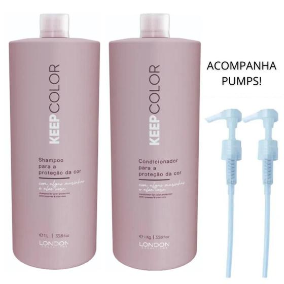 Imagem de Shampoo e Cond Litro Keep Color Hidrata, Repara e Protege