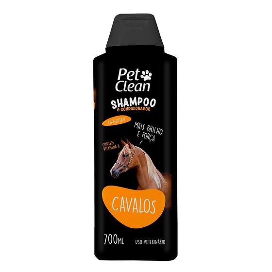 Imagem de Shampoo E Condicionador 2 Em 1 Para Cavalos 700ml PH Neutro Pet Clean