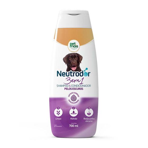 Imagem de Shampoo E Condicionador 3 Em 1 Neutrodor Pelos Escuros Cães