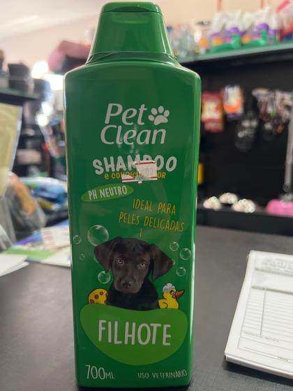 Shampoo e condicionador 700ml filhote - Pet clean Imagem de Shampoo e condicionador 700ml filhote
