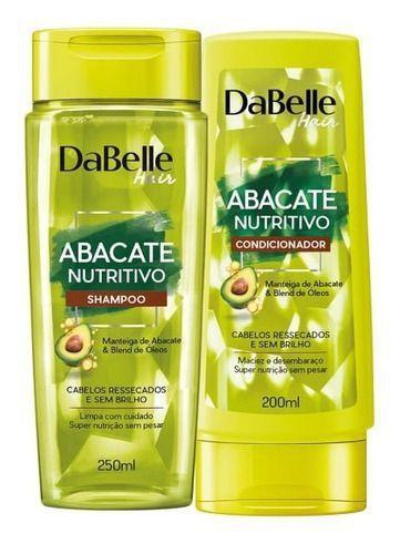 Imagem de Shampoo E Condicionador Abacate Nutritivo Dabelle Hair Para Cabelos Ressecados