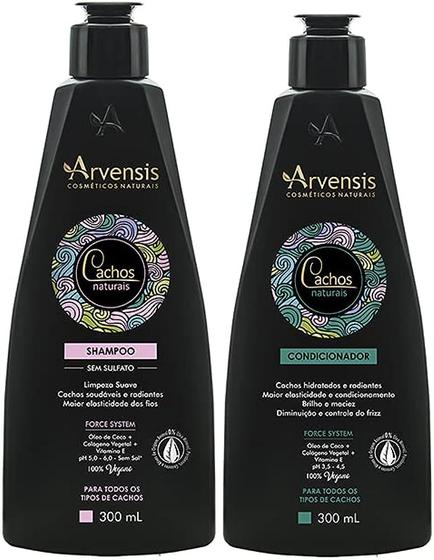 Imagem de Shampoo e Condicionador Arvensis Cachos Naturais - 300ml