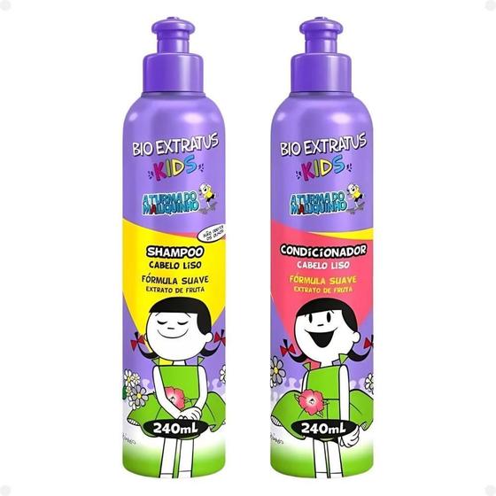 Imagem de Shampoo E Condicionador Bio Extratus Kids Maluquinho Lisos