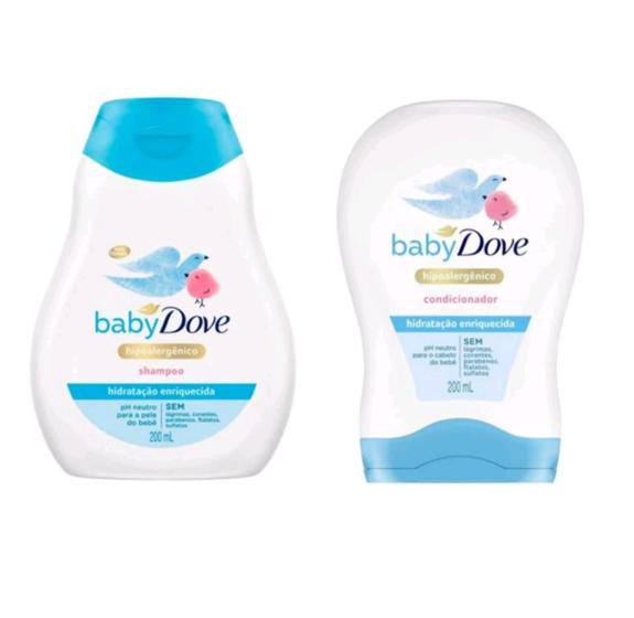 Imagem de Shampoo e Condicionador Dove Baby Hidratação Enriquecida 200ml