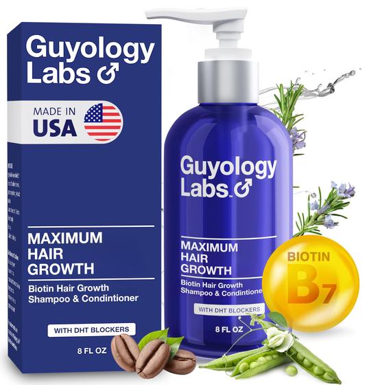 Imagem de Shampoo e Condicionador Guyology Labs para Crescimento Capilar Masculino