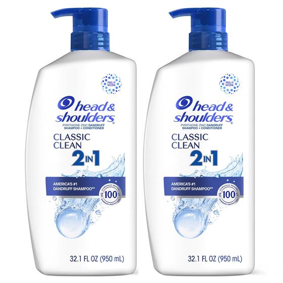 Imagem de Shampoo e Condicionador Head & Shoulders Classic Clean - Kit com 2 Frascos de 950mL