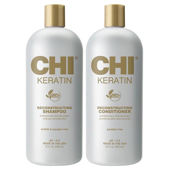 Imagem de Shampoo e Condicionador Hidratantes com Queratina