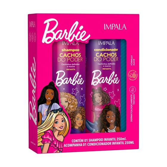 Imagem de Shampoo e Condicionador Infantil Impala Barbie Cachos do Poder 250ml Cada