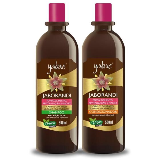 Imagem de Shampoo e Condicionador Jaborandi Vegano 500ml - Yabae