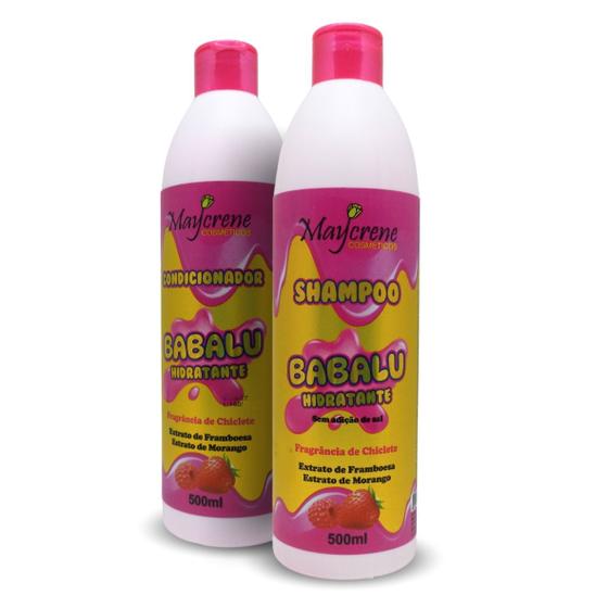 Imagem de Shampoo e Condicionador Linha Morango e Framboesa Maycrene 2x500ml