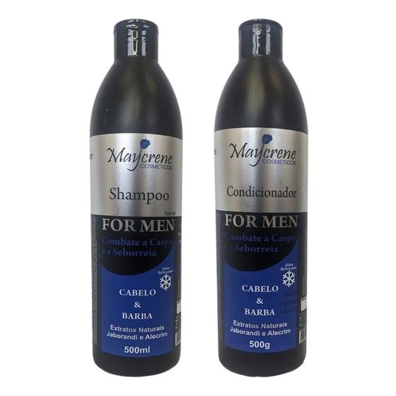 Imagem de shampoo e condicionador masculino anti caspa e seborreia refrescante 2x500ml