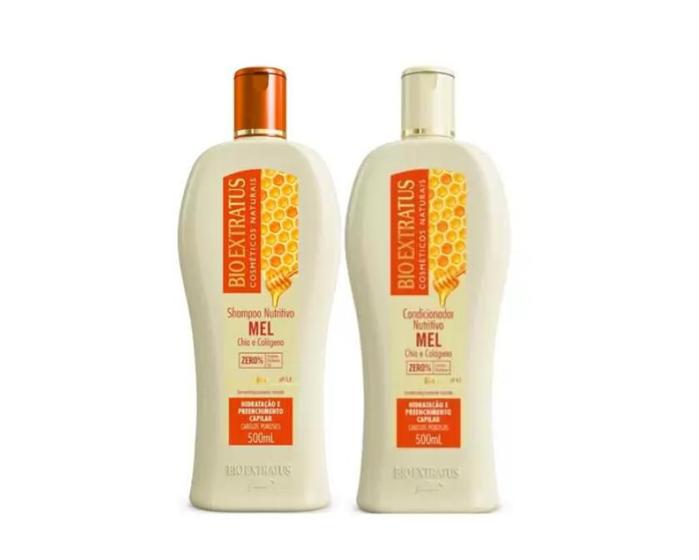 Imagem de Shampoo e Condicionador Nutritivos Mel Bio Extratus 500 ML