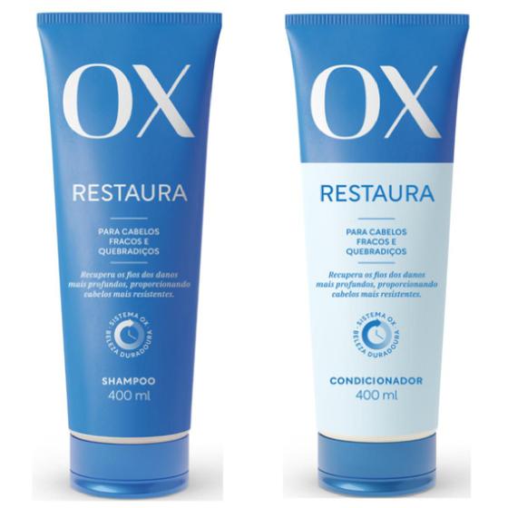 Imagem de Shampoo e Condicionador Ox Restaura 400ml (cada)