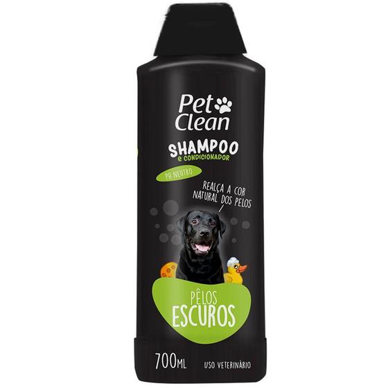 Imagem de Shampoo e Condicionador Pet Clean 2 em 1 Pelos Escuros - 700 mL