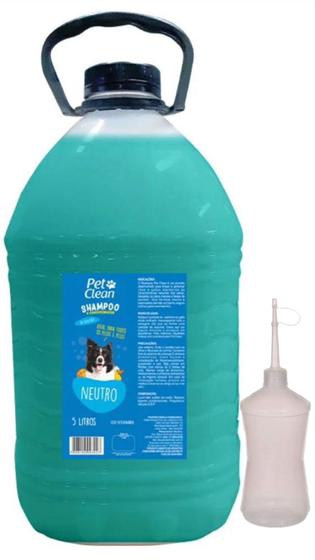 Imagem de Shampoo e Condicionador Pet Clean 5 litros Neutro com Frasco Diluidor Almotolia 500ml